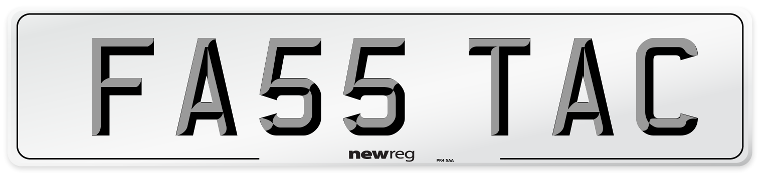 FA55 TAC Number Plate from New Reg